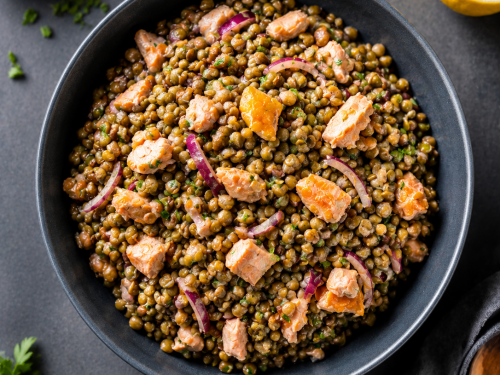 Salade de lentilles haddock